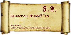Blumenau Mihaéla névjegykártya